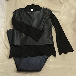 Max Edition Lace Dressy Bell Sleeve Shirt NWT